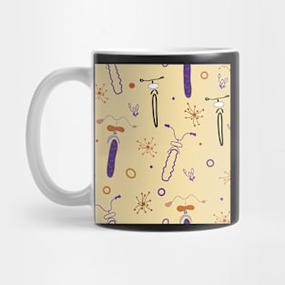 Bicycle Ride on Yellow Background Mug